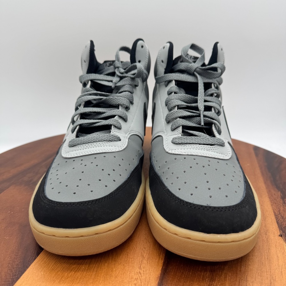 Nike Court Vision Mid Smoke Grey Black Men's 12 Basketball Athletic Sneakers - Picture 2 of 10